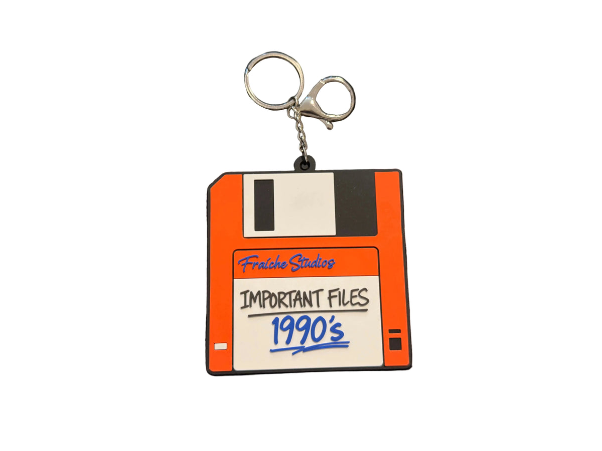 Important Files Floppy Disk Keychain & Bag Charm