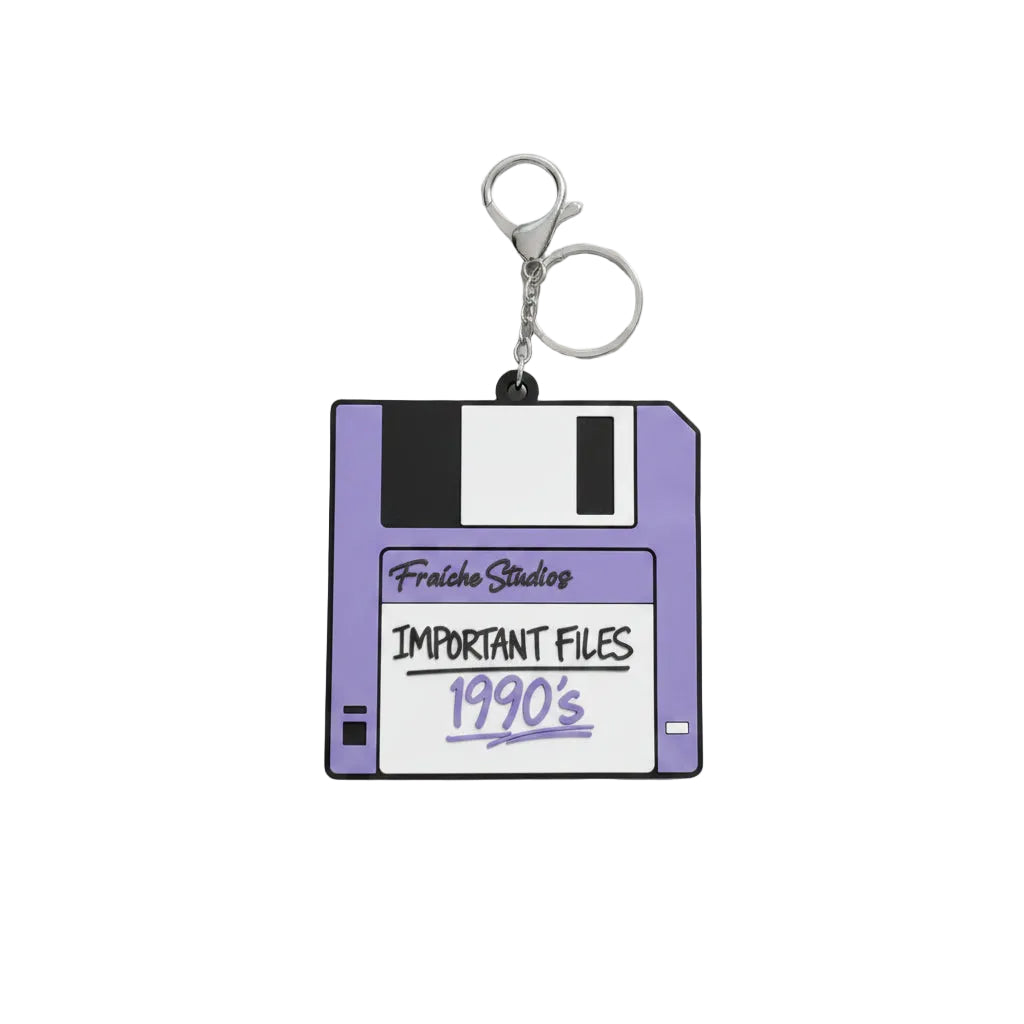 Important Files Floppy Disk Keychain & Bag Charm