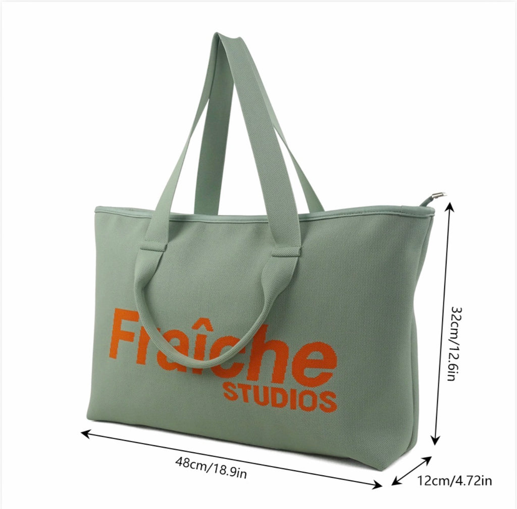 The Signature Tote (SAGE + ORANGE)